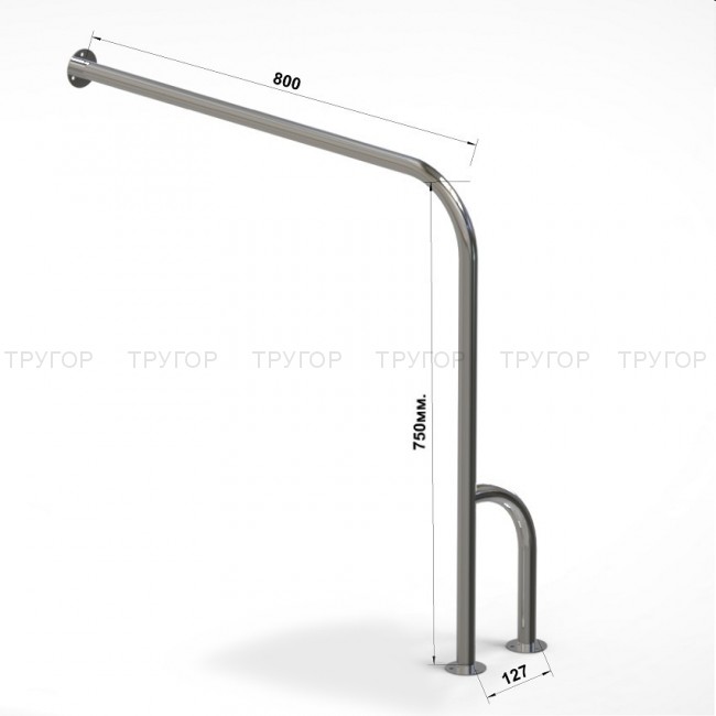 Поручень  для унитаза серии Г, тип 4 (правый)