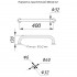 Поручень пристенный L=400 D=32 мм 